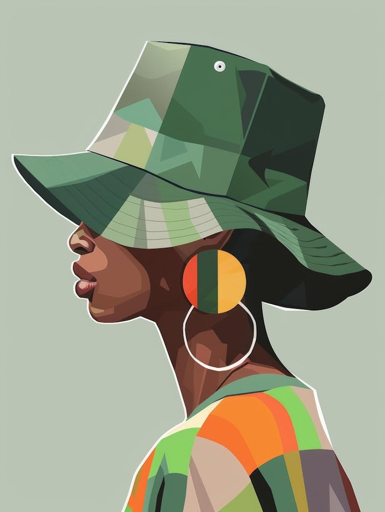 African Woman In A Hat 5