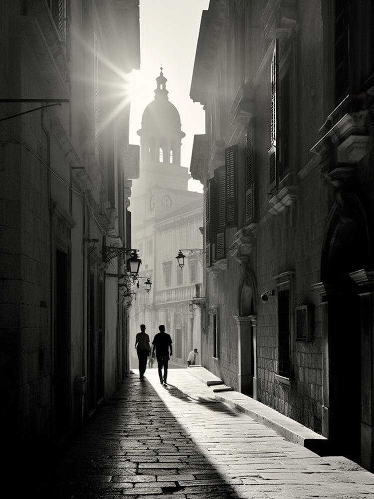 Dubrovnik, Croatia, Mediterranean Black And White Photography Analogue 2