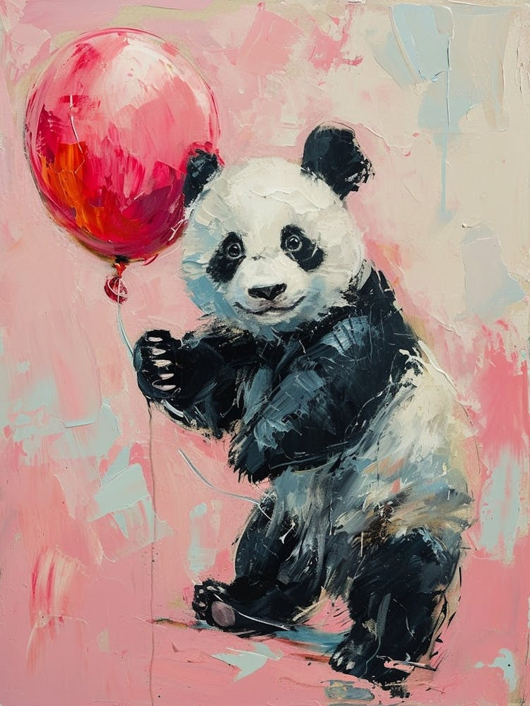 Cute Panda 4 With Balloon