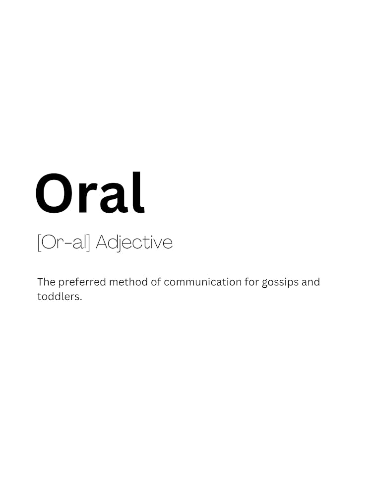 Oral Definition Meaning