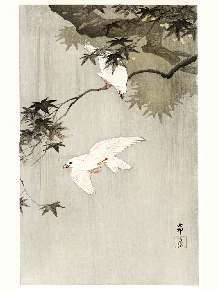 Birds In Rain (1900 1936), Ohara Koson
