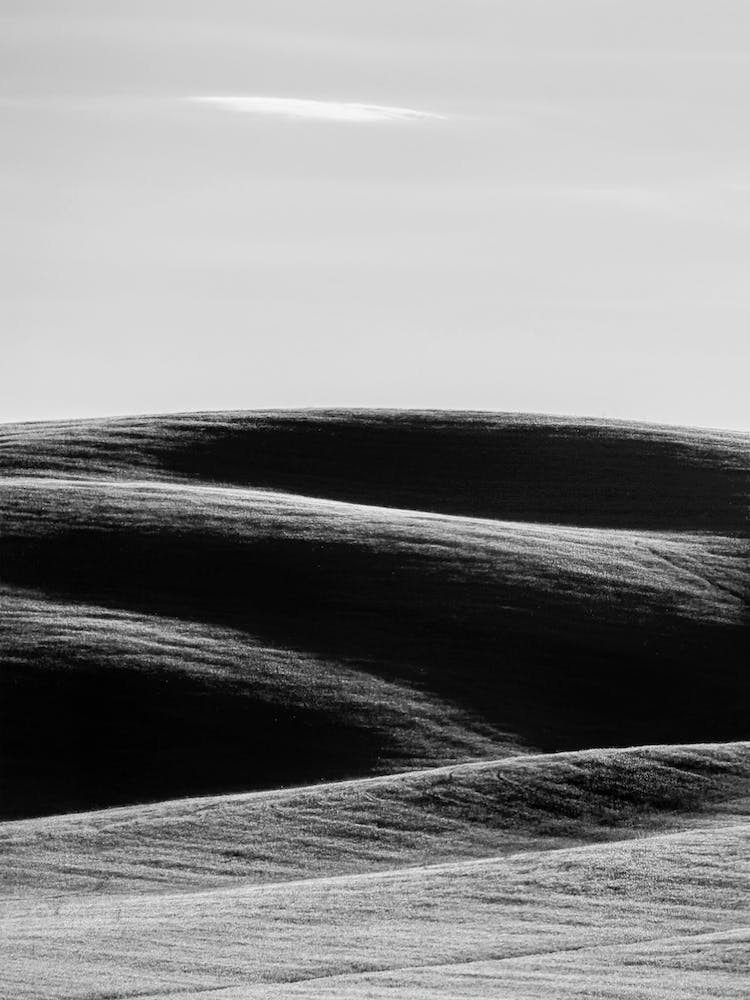 Italy Tuscany Rolling Hills 1 Bw