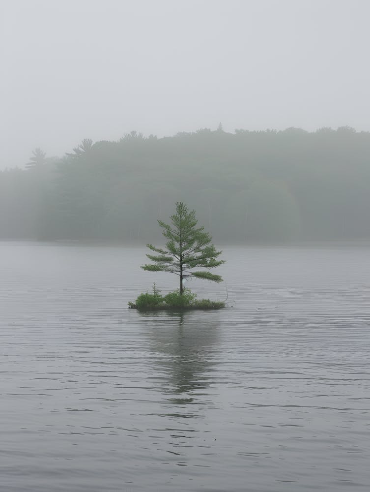Lone Tree In The Fog 1