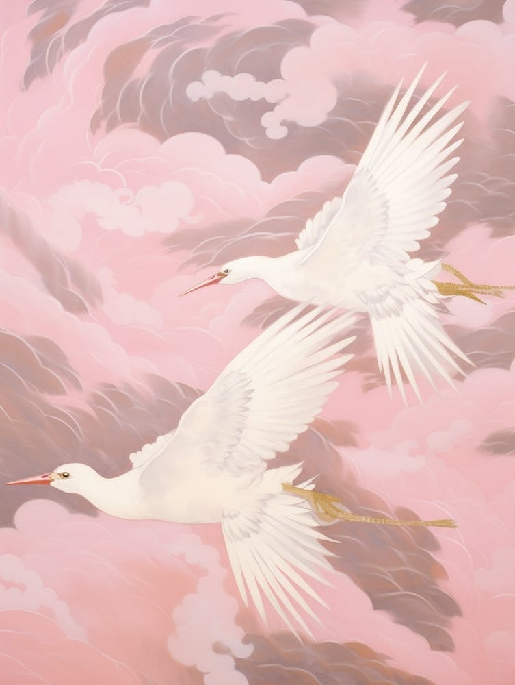 Pink Ethereal Bird Painting Dipper 2