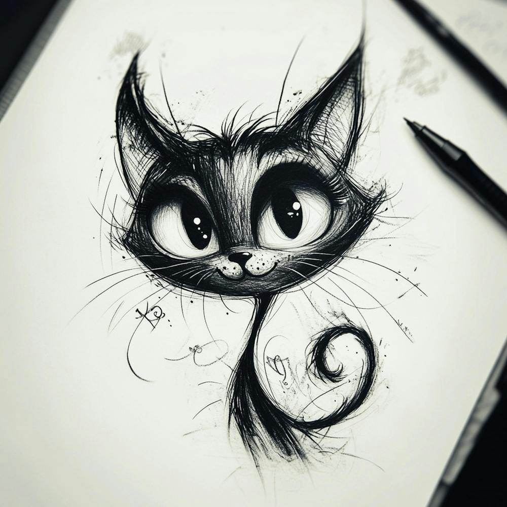 Cute Cat Drawing