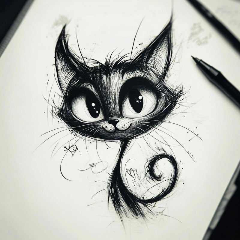 Cute Cat Drawing