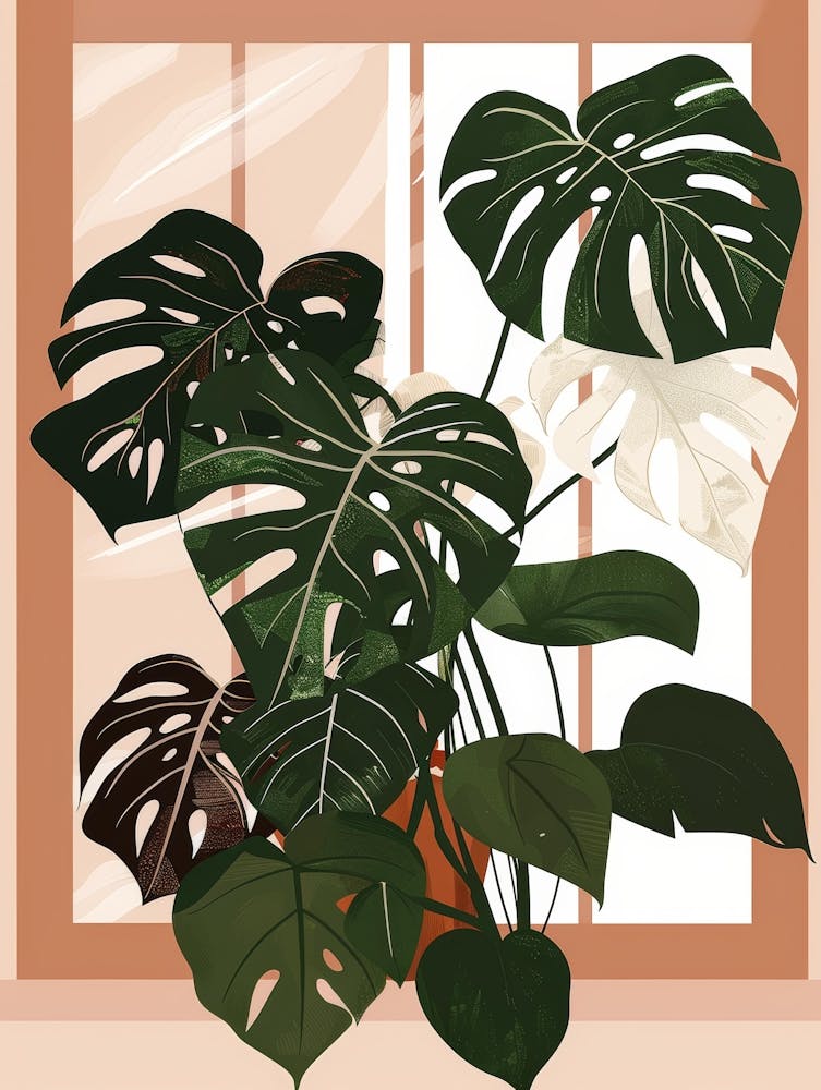 Monstera Plant In The Window