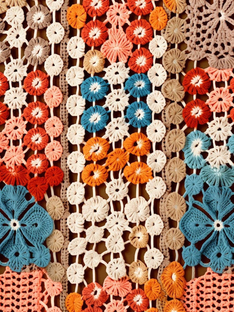 Crochet Blanket Material Retro  3
