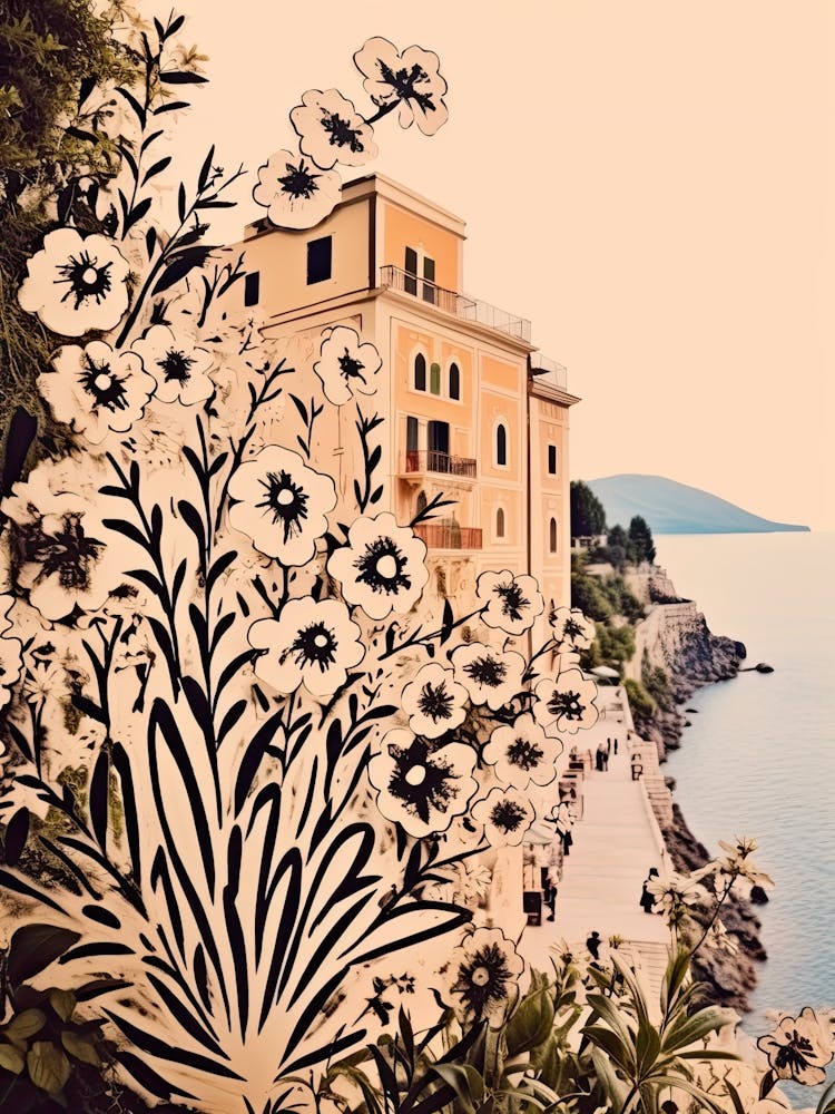 Amalfi Coast, Flower Collage 2