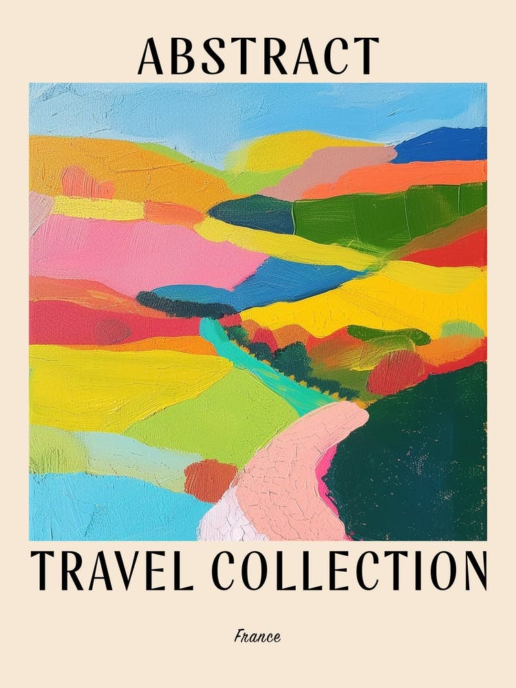 Abstract Travel Collection Poster France 3