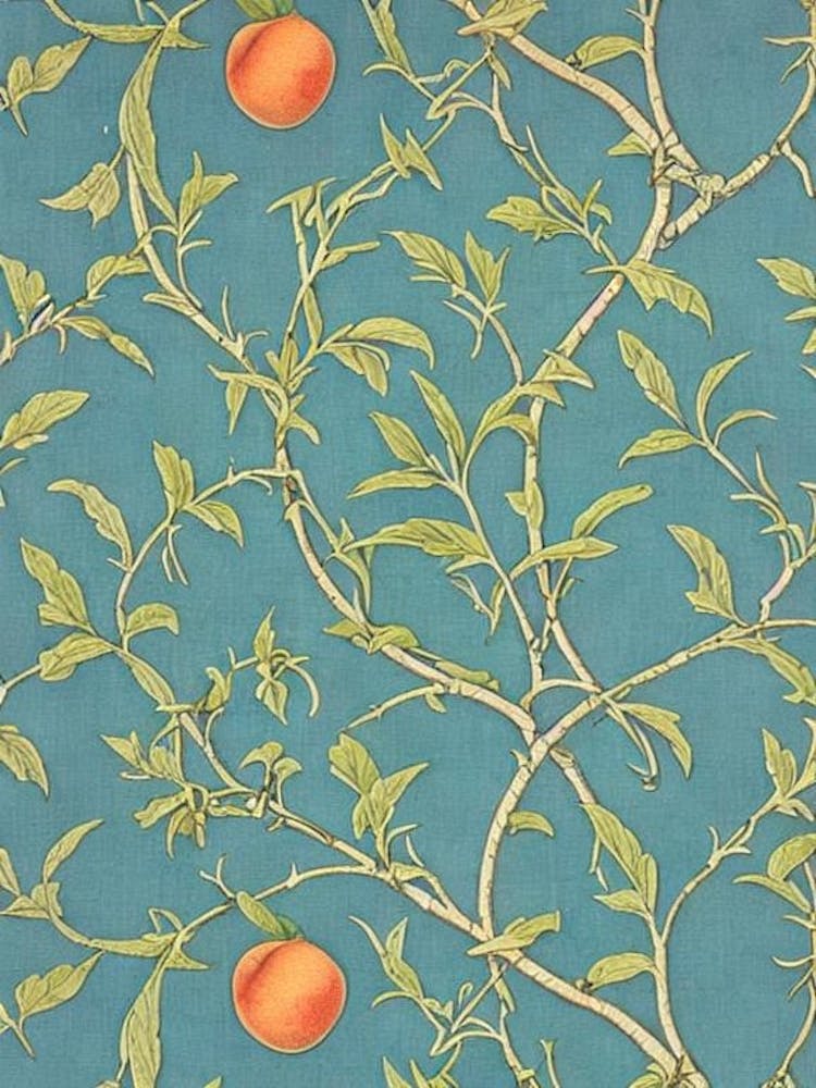 Peach Vintage Botanical Fruit