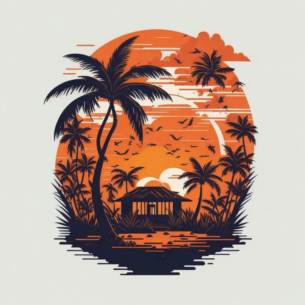 Sunset With Palm Trees 2