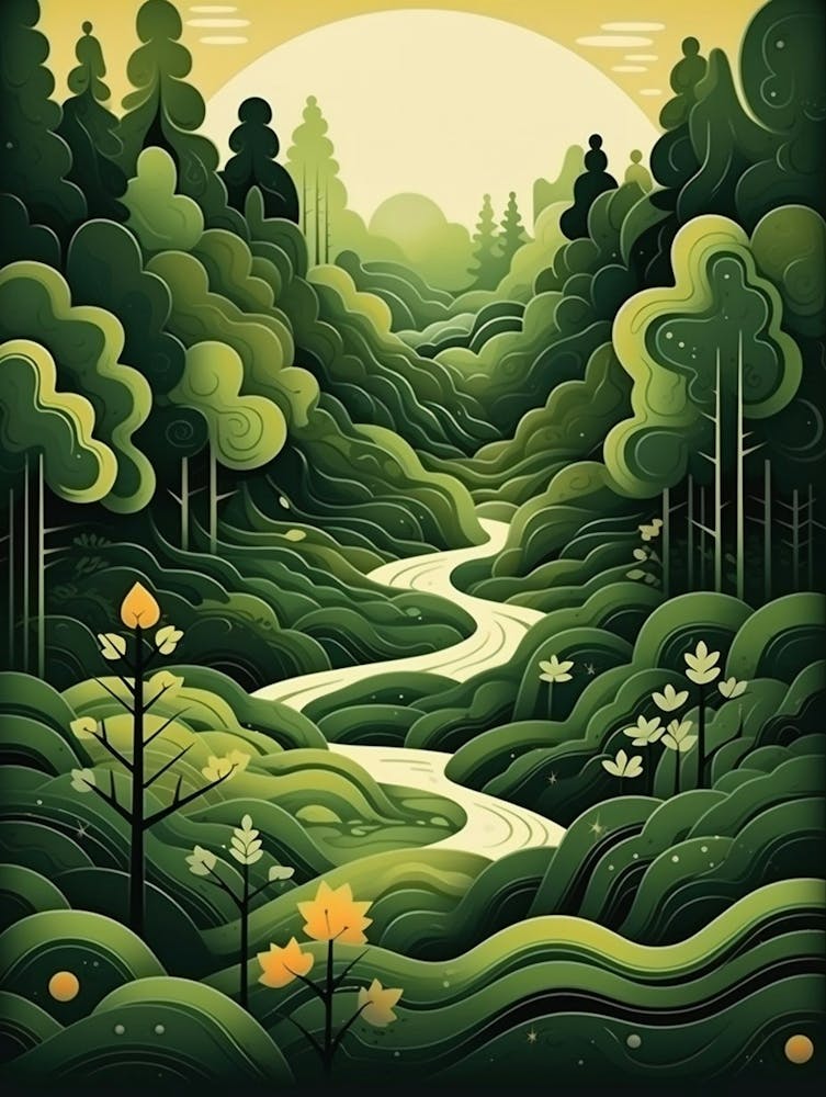 Forêt Abstraite Minimaliste 2