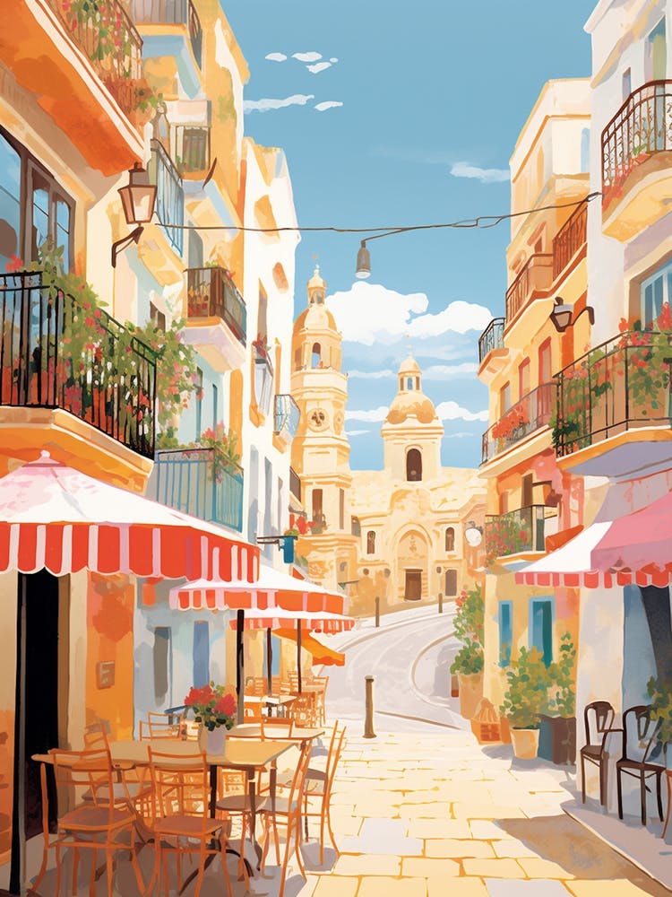 Cadiz Spanien 2 Illustration