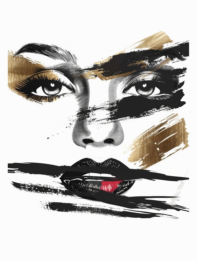 Black And Gold Canvas Print 6