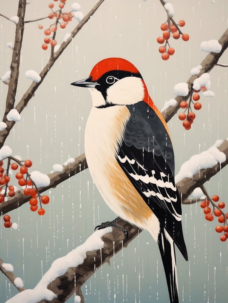 Vogel-Illustration Specht 3