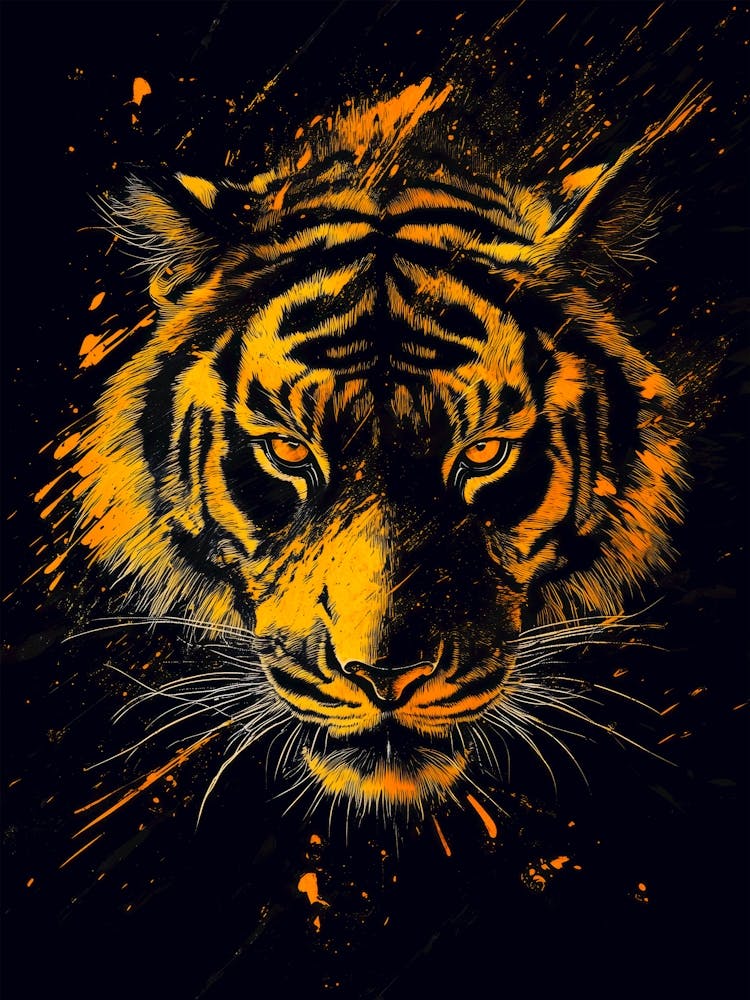 Tiger animal art