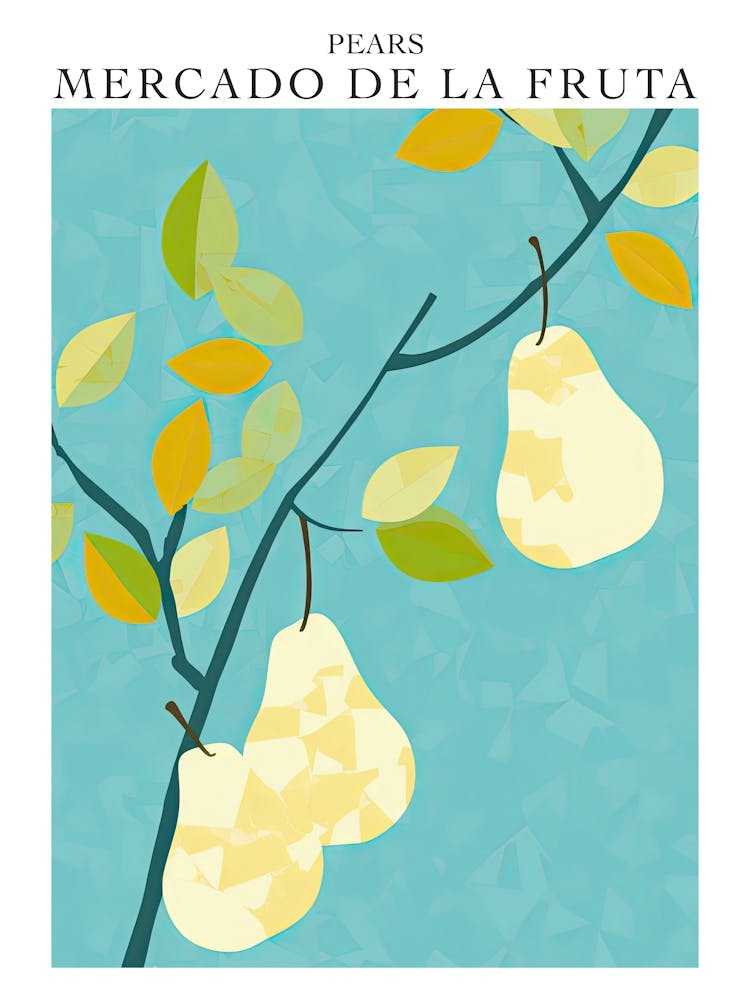 Mercado De La Fruta Pears Illustration 1 Poster