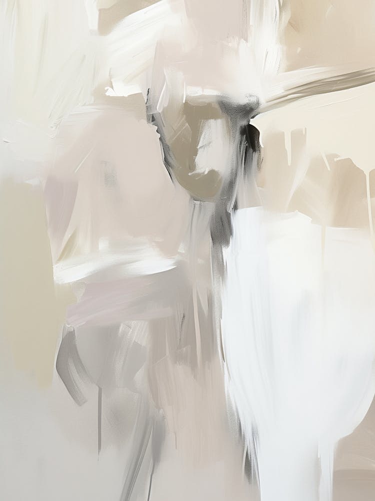 Abstract Zarte Malerei, Softe Neutrale Beige Farben