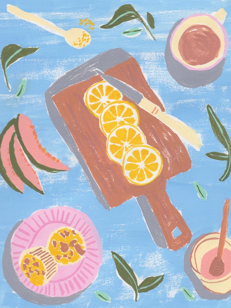 Fruit and Muffins Breakfast