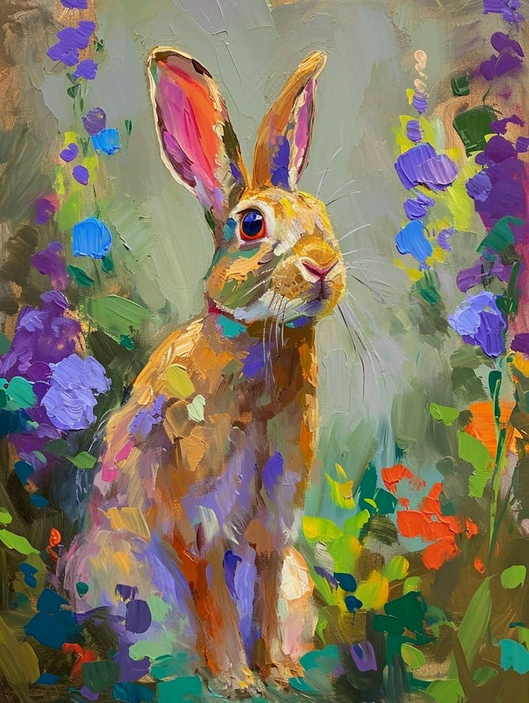Polish Rex Rabbit Painting 2
