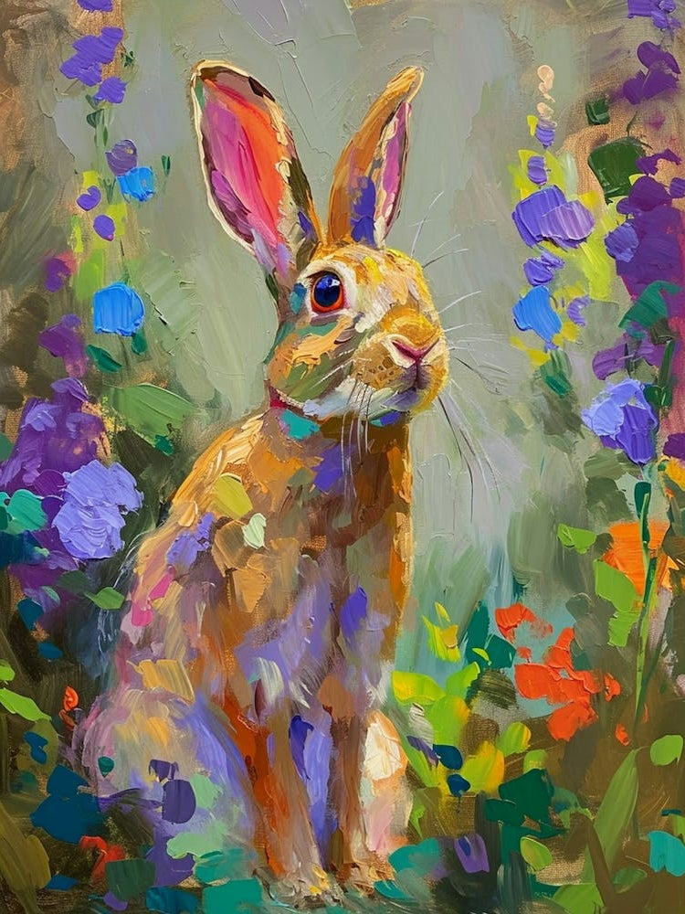 Polish Rex Rabbit Painting 2