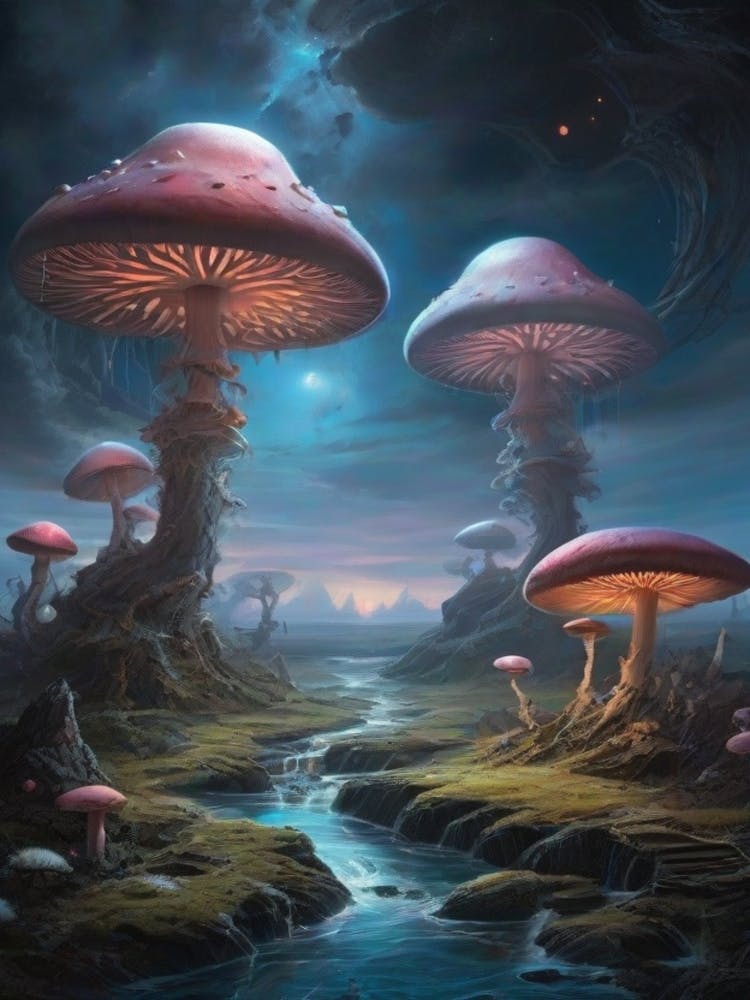 Mushrooms In The Sky