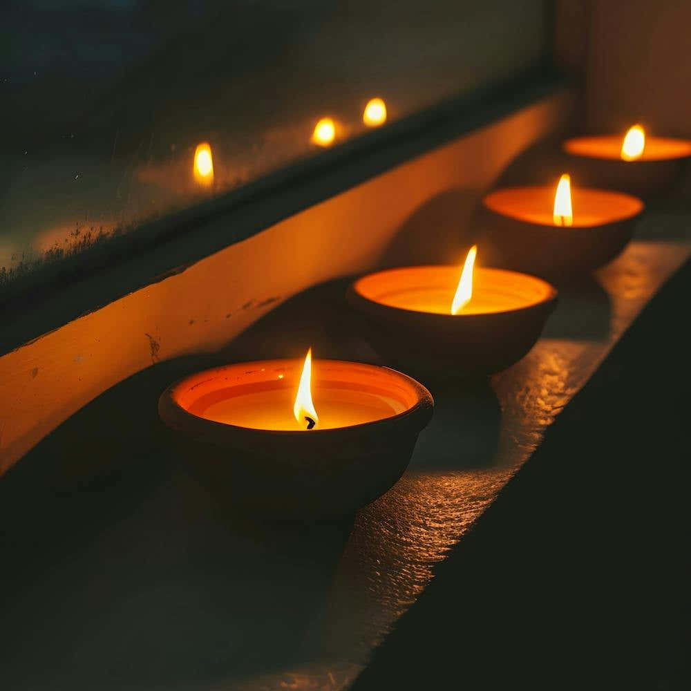Candles On A Window Sill