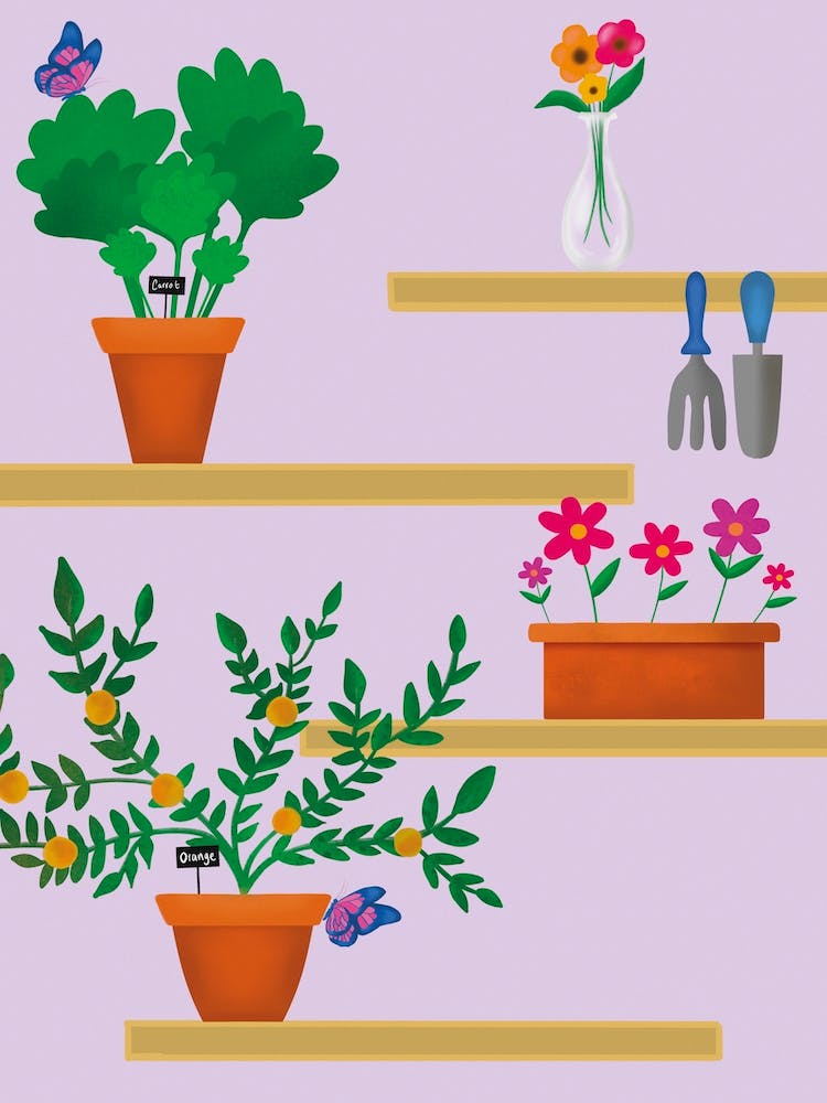 Gartenfreuden Regalmotiv