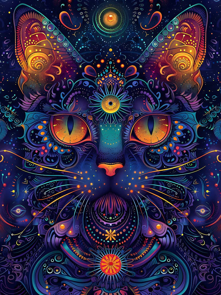Psychedelic Cat 9
