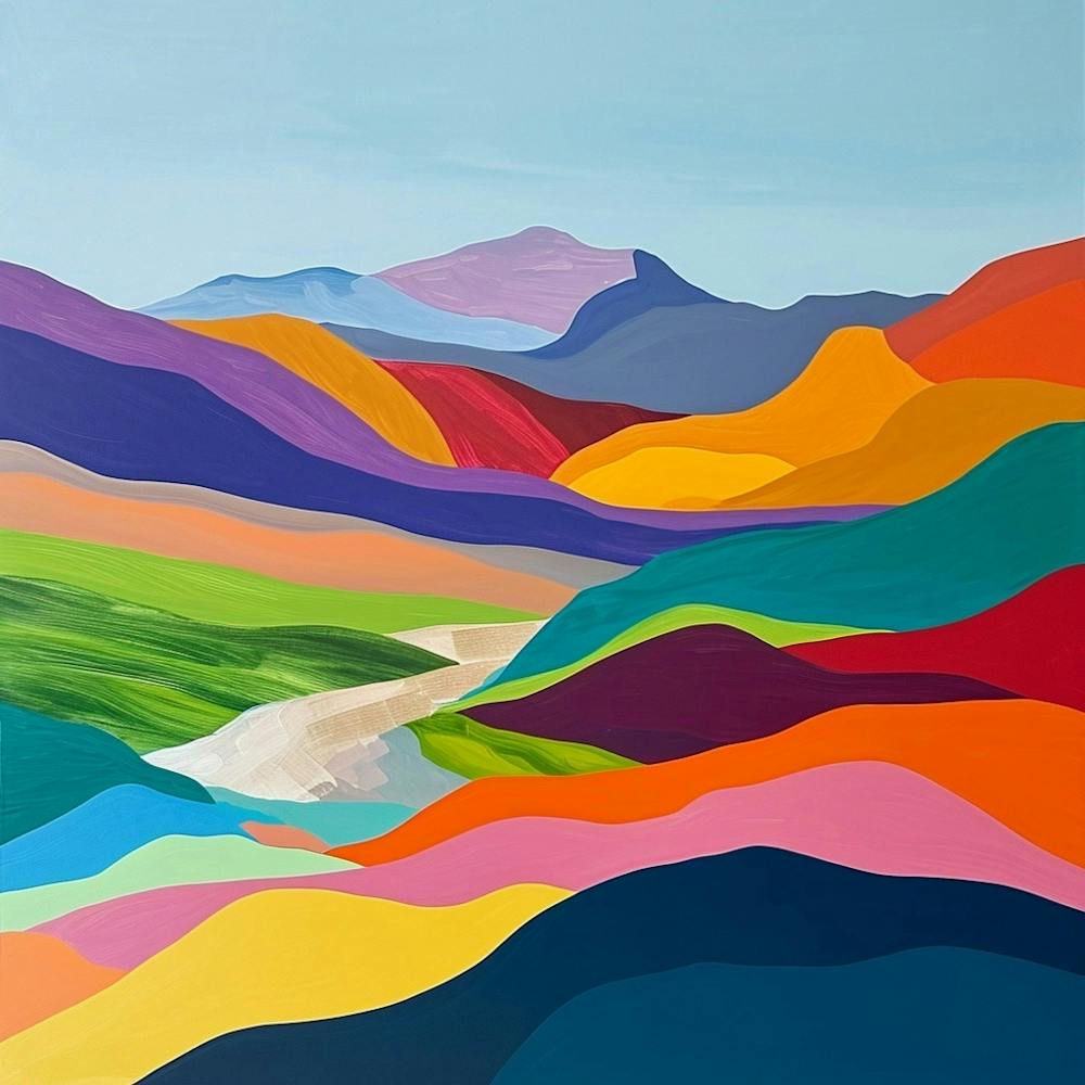 Colourful Abstract Sierra Nevada National Park Usa 1