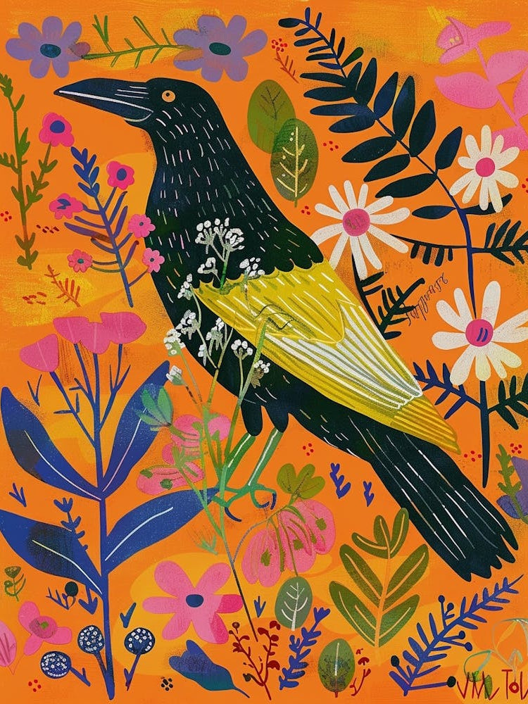 Spring Birds Crow 3