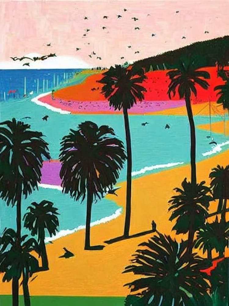 Cable Beach, Australia Hockney Style