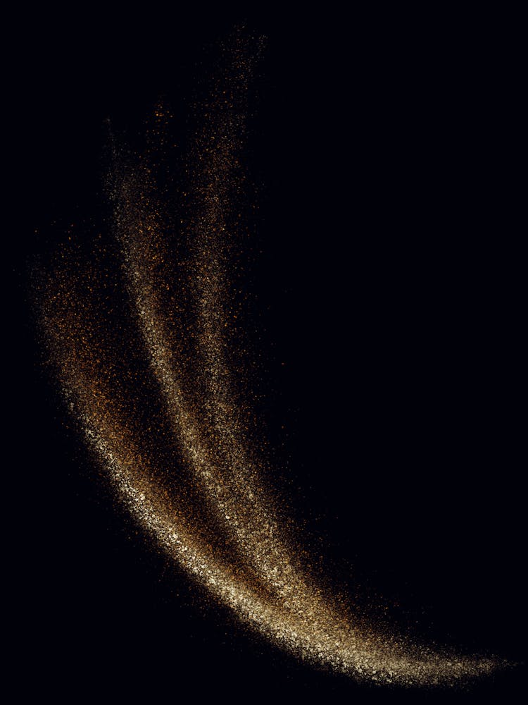 Gold Dust On Black Background