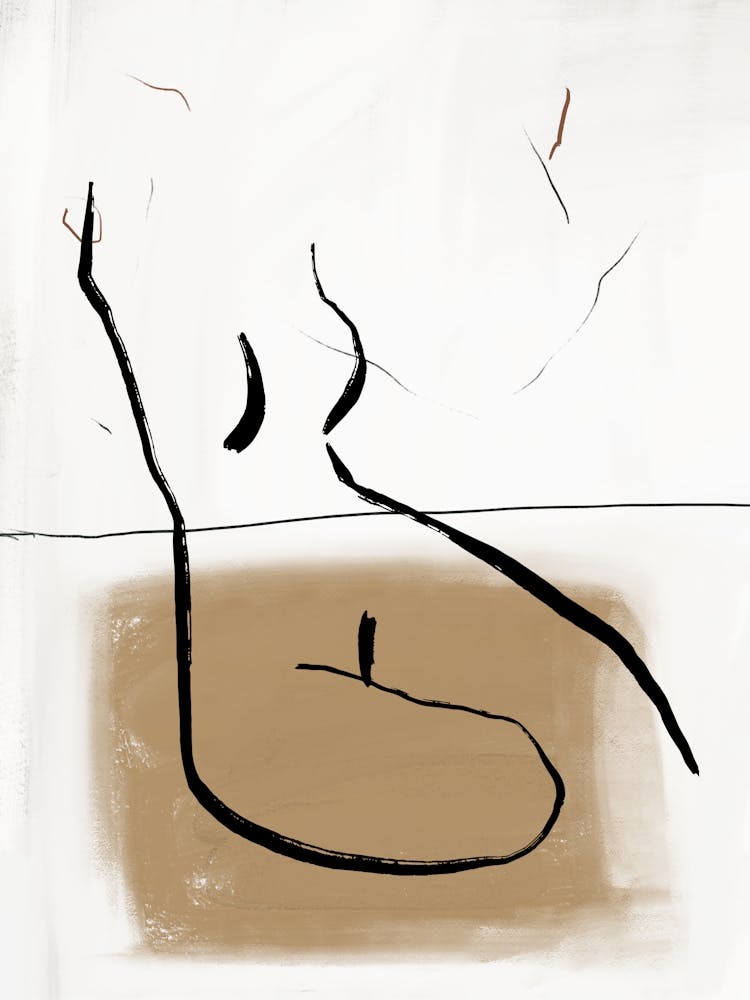 Abstract Neutral Boho Body Line