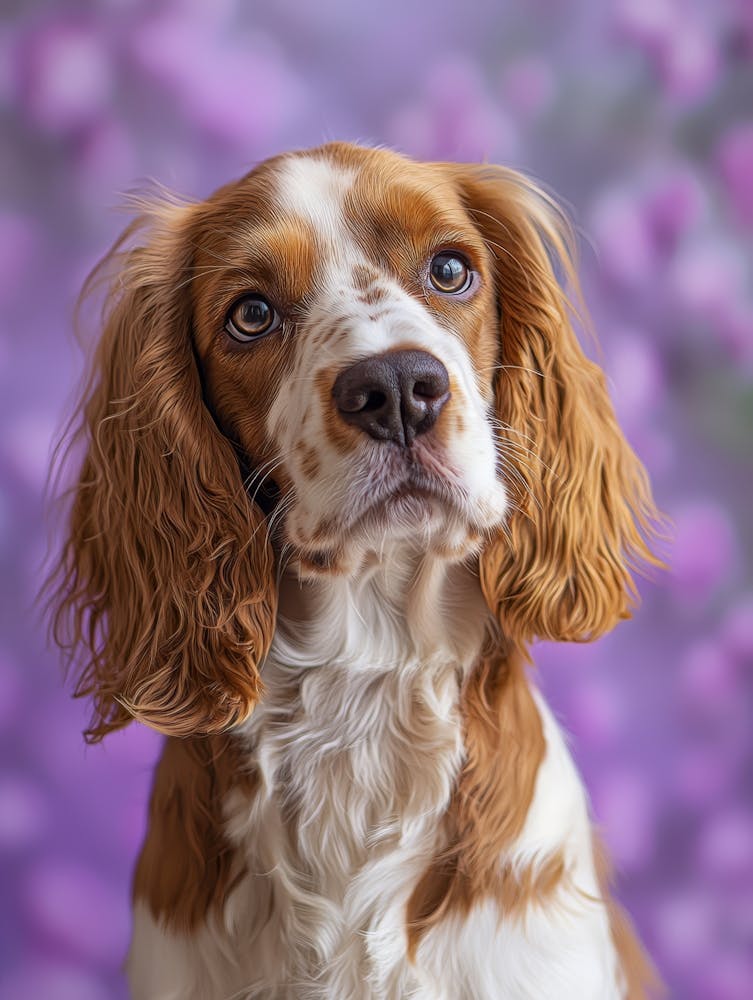 Springer Spaniel Portrait.Generated AI. Wall