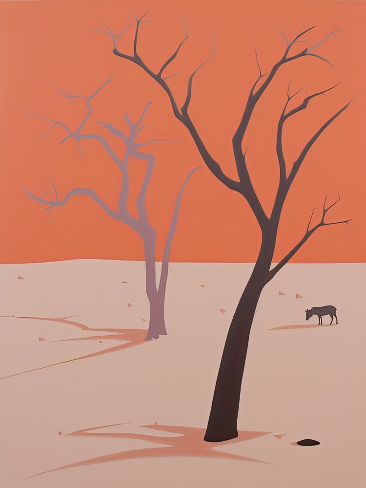 Namib Desert   Africa (Namibia), Contemporary Abstract Illustration 3