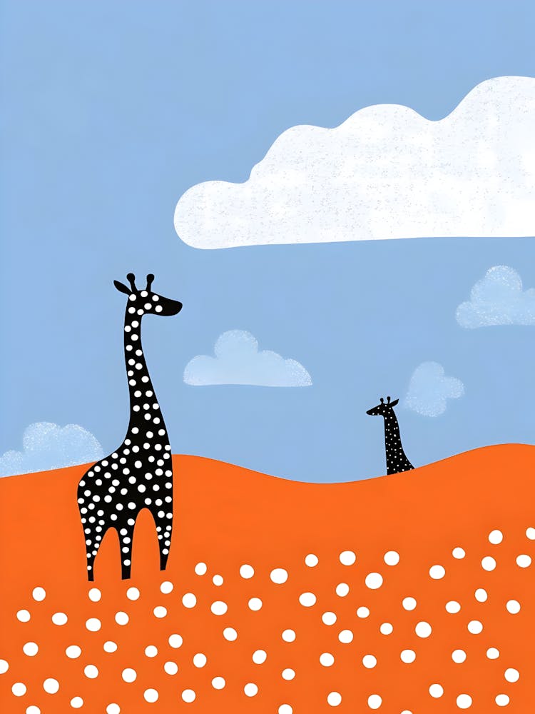 Giraffes In The Desert