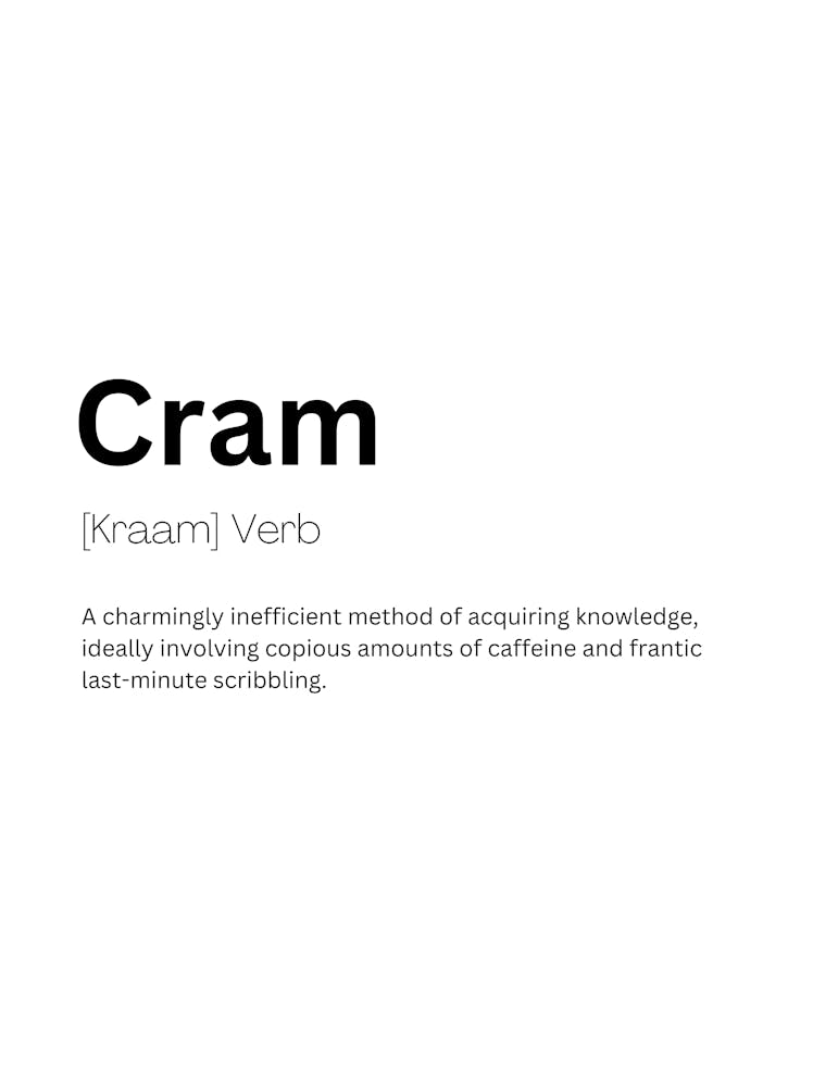Cram Definition Meaning