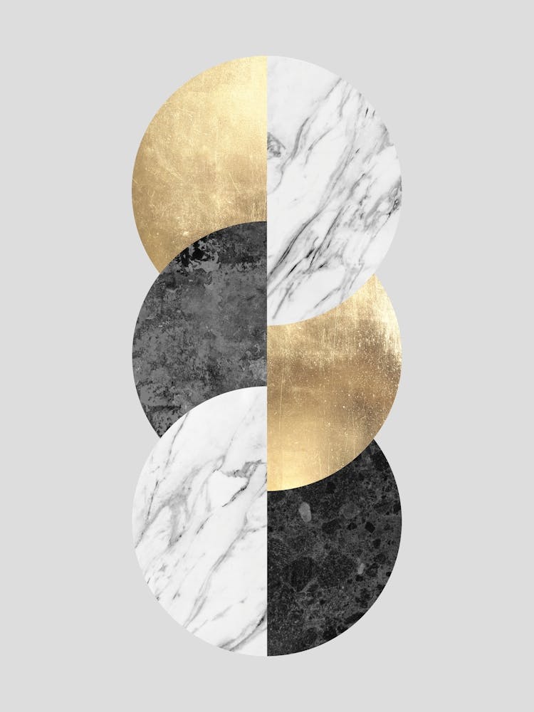 Gold and metal circles 6