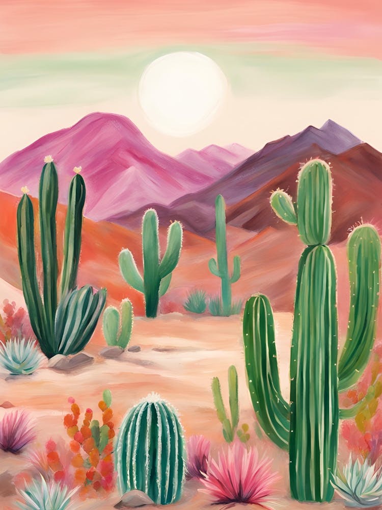 Desert with cacti