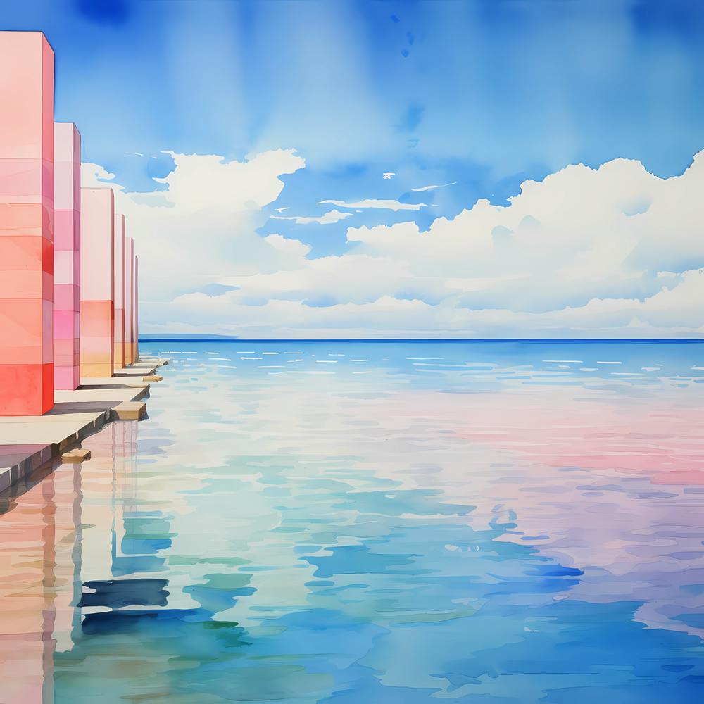 Oceanic Odes: Vaporwave Coastal Reverie 1