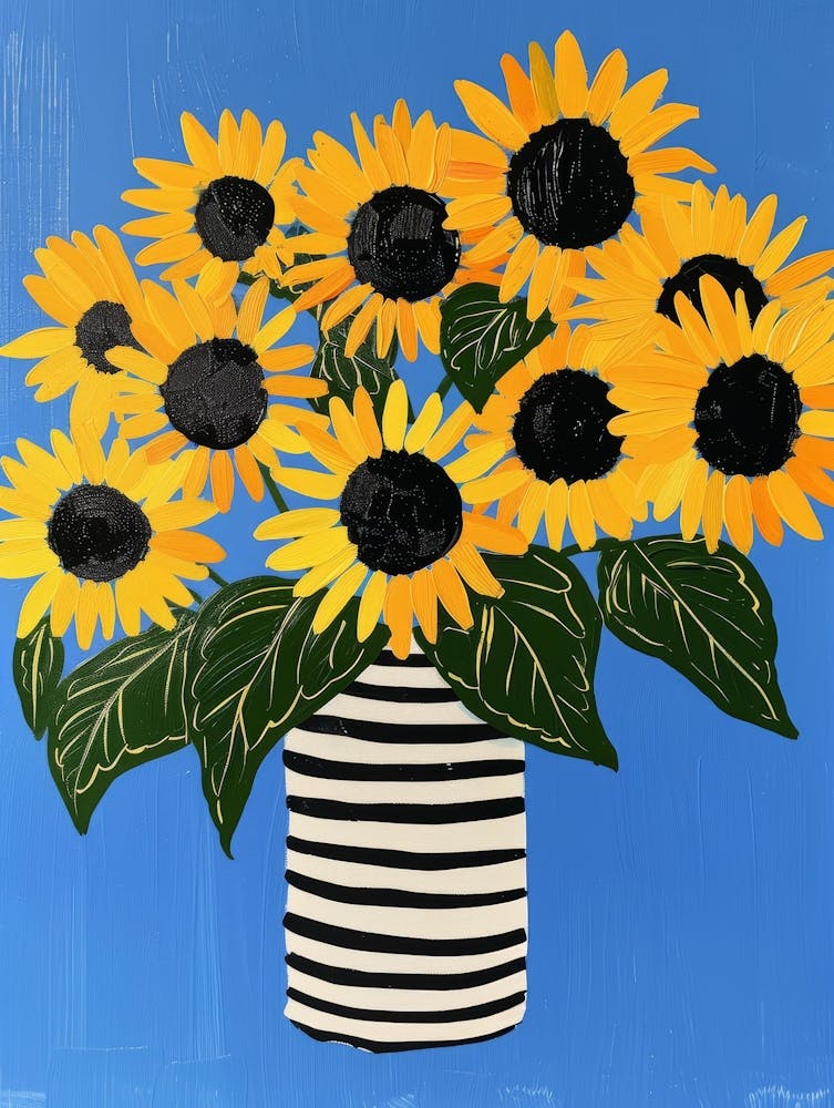 Sunflowers In A Vase 35