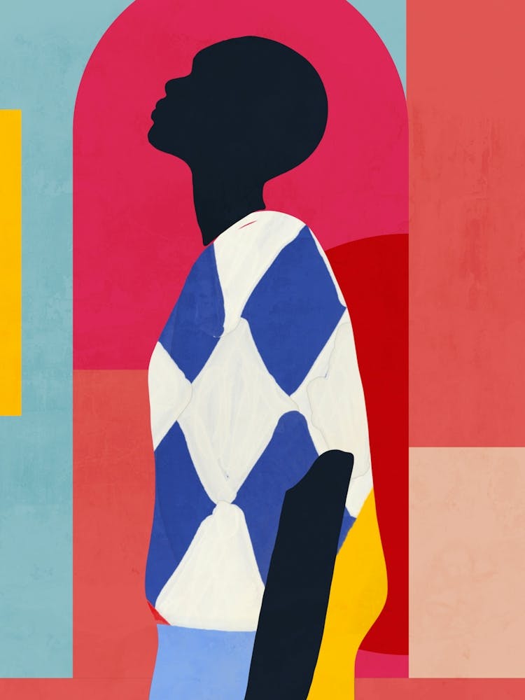 Art Abstrait Portrait de Femme