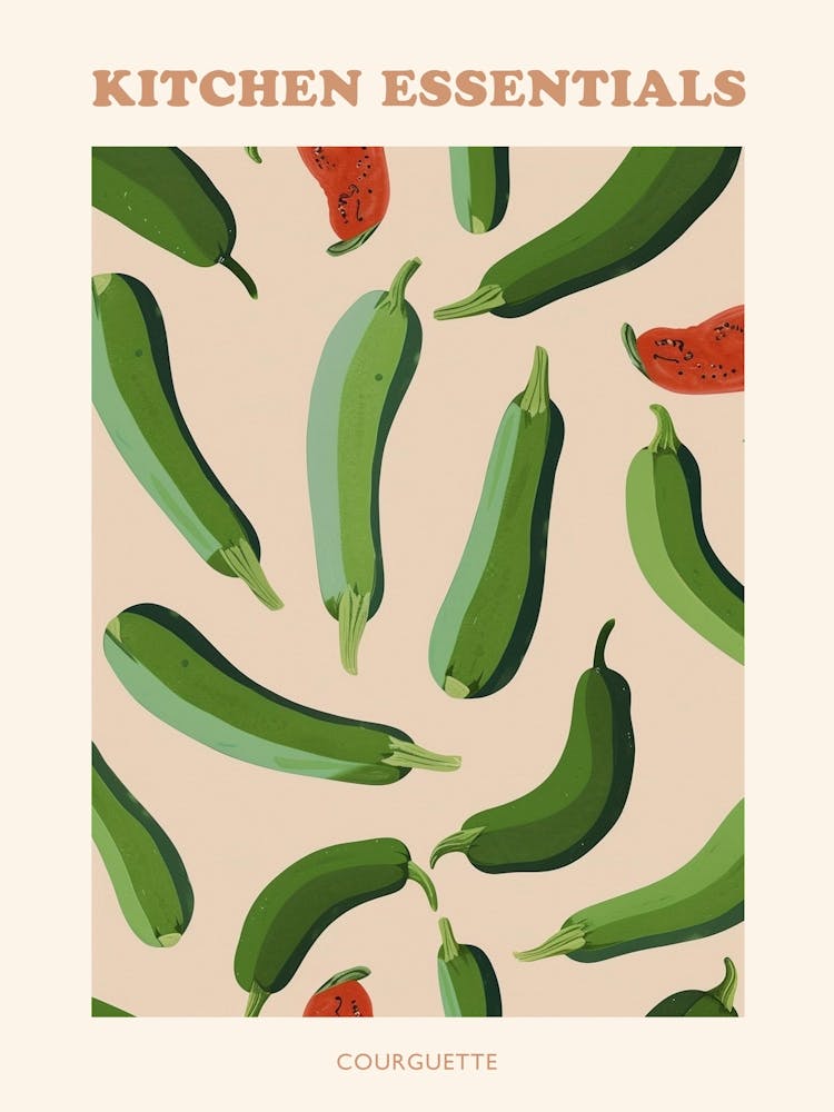 Courguette Abstract Pattern Poster 1
