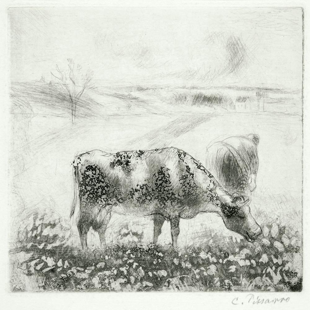 La Vache (The Cow) (1885), Camille Pissarro