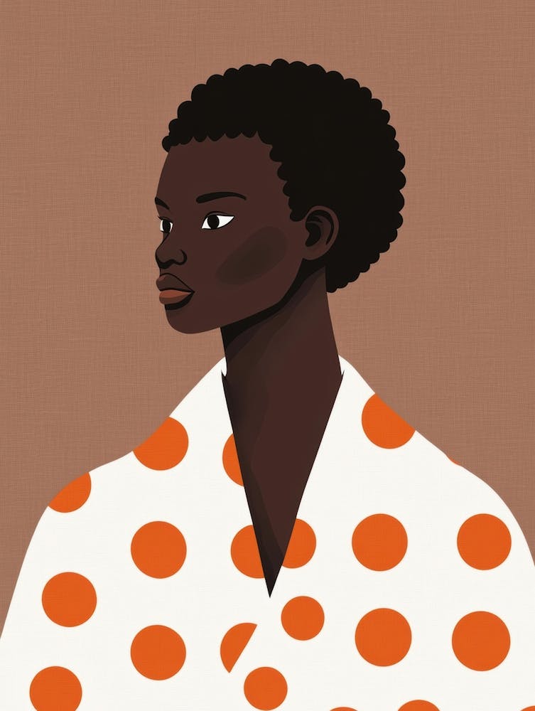 Black Woman With Polka Dots 1