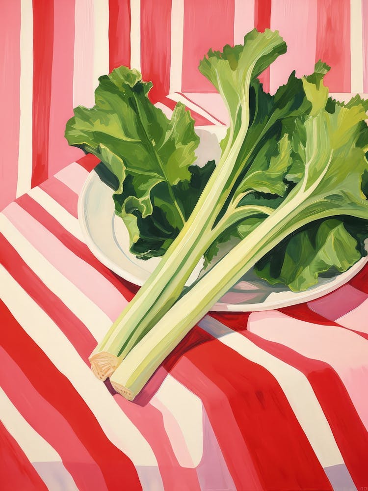 Rhubarb Fruit Summer Illustration 1