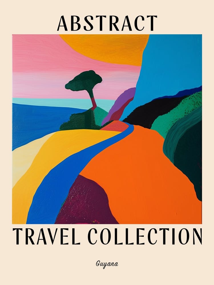 Abstract Travel Collection Poster Guyana 3