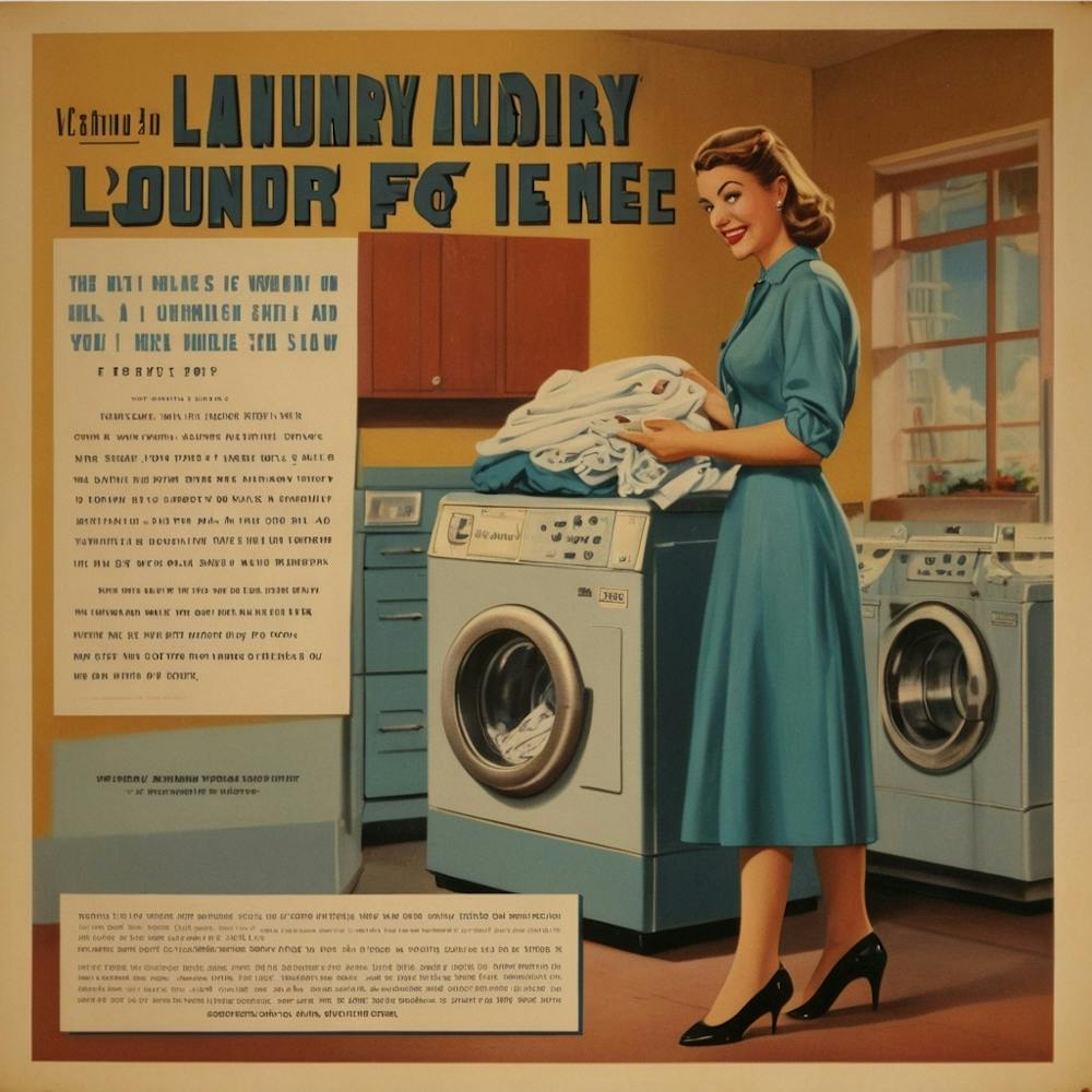 Default Default Vintage And Retro Laundry Ad Aesthetic With Cl 0